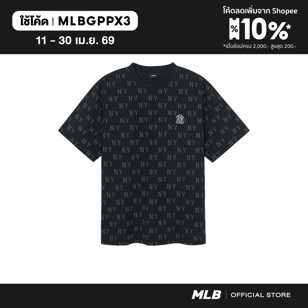 MLB เสื้อยืด ยูนิเซ็กส์ Classic Monogram All-Over Printed Over Fit T-Shirts รุ่น 3ATSM0354 50BKS สีดำ