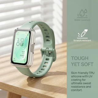 สายนาฬิกาซิลิโคน + เคส PC for Huawei Band 11 / 11 Pro สายรัดเปลี่ยนได้ พร้อมฟิล์มกระจกนิรภัย อุปกรณ์เสริมสมาร์ทแบนด์
