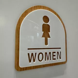 🇹🇭ส่งไว💧ป้ายสุขา ป้ายห้องน้ำ สติกเกอร์ห้องน้ำ วัสดุอะคริลิค TOILET WOMEN MAN ชาย หญิง พร้อมเทปกาวสองหน้า ติดตั้งง่าย