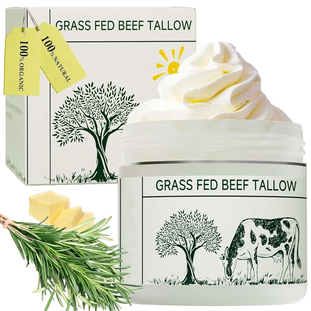 Beef Tallow Beef Tallow for Skin Tallow Face Moisturize Unscented Organic Beef Tallow Face Cream Moi