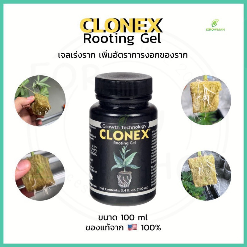 Clonex Rooting Gel 100ml (ขวดแท้) เจลเร่งราก น้ำยาเร่งราก เจลโคลนนิ่ง เจลกิ่งชำ ขวดแท้ ของแท้100%