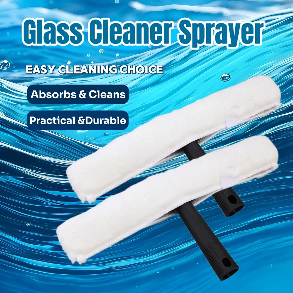 Easy Grip Handle หน้าต่างทําความสะอาด Applicator 35 ซม.ผ้าไมโครไฟเบอร์หัวในครัวเรือนเครื่องมือแก้ว