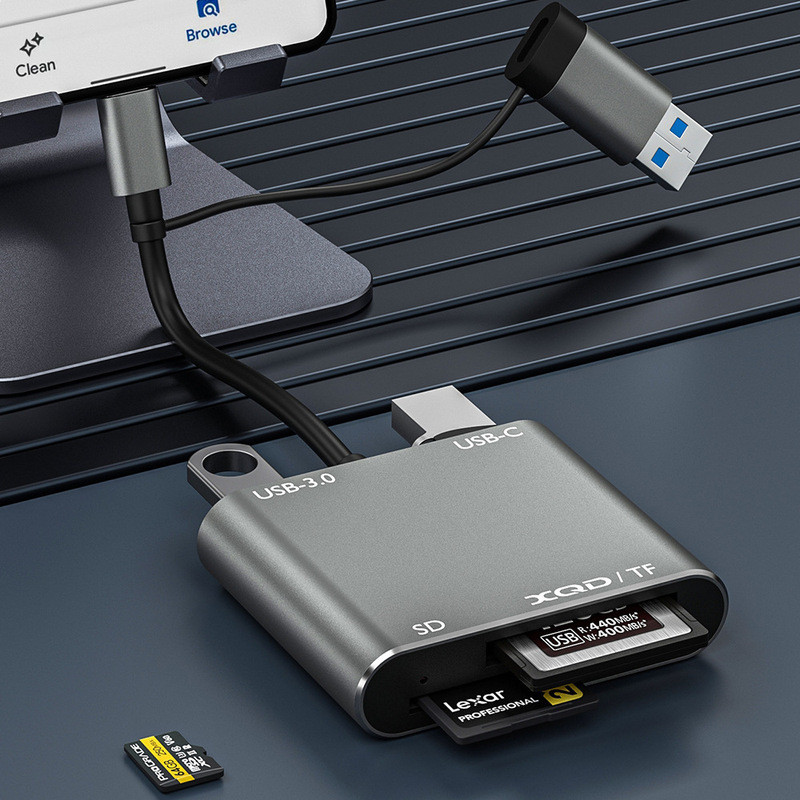 มัลติฟังก์ชั่น xqd การ์ด 3.0 เครื่องอ่านการ์ด type-c กล้อง otg ห้า-in-One การ์ด sd โทรศัพท์มือถือ tf