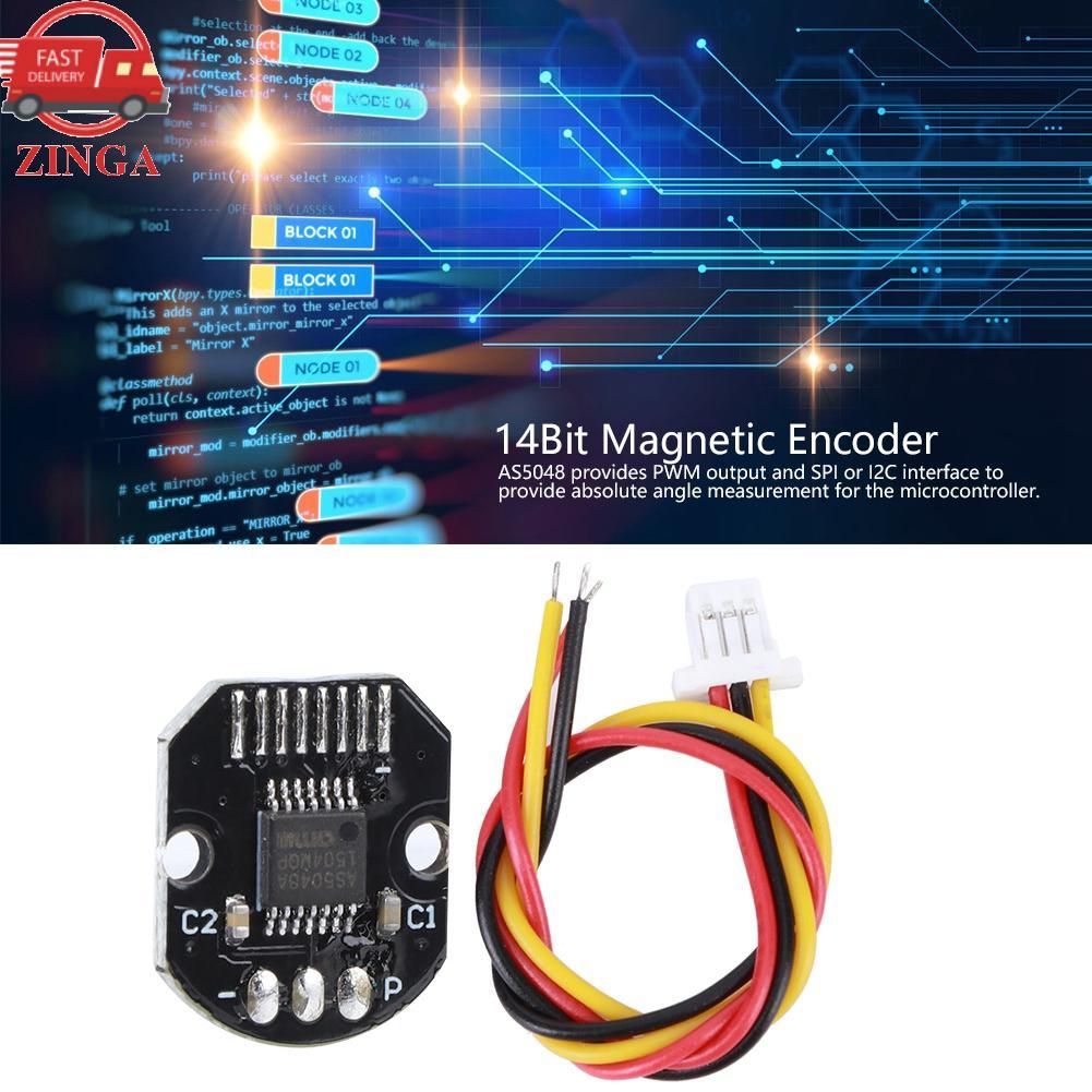 Zinga Zinga มอเตอร์ Encoder AS5048A อินเทอร์เฟซ PWM แม่เหล็ก SPI 14 บิตสำหรับ Brushless