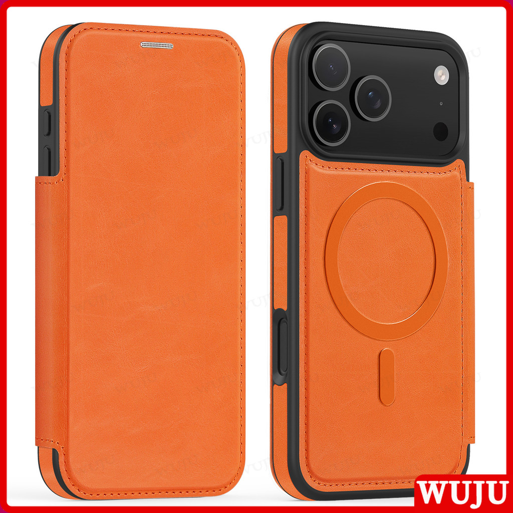 วูจู กระเป๋าสตางค์หนังพลิกเคสแม่เหล็กเข้ากันได้สําหรับ ไอโฟน 17 16 15 14 13 12 11 มือโปร สูงสุด พร้อมช่องเก็บของหลายการ์ด, บาง, ป้องกันการหล่นและทนต่อกา – โปรปัง
