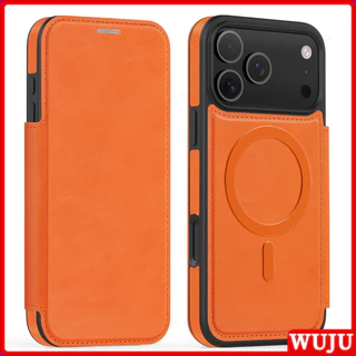 วูจู กระเป๋าสตางค์หนังพลิกเคสแม่เหล็กเข้ากันได้สําหรับ ไอโฟน 17 16 15 14 13 12 11 มือโปร สูงสุด พร้อมช่องเก็บของหลายการ์ด, บาง, ป้องกันการหล่นและทนต่อกา