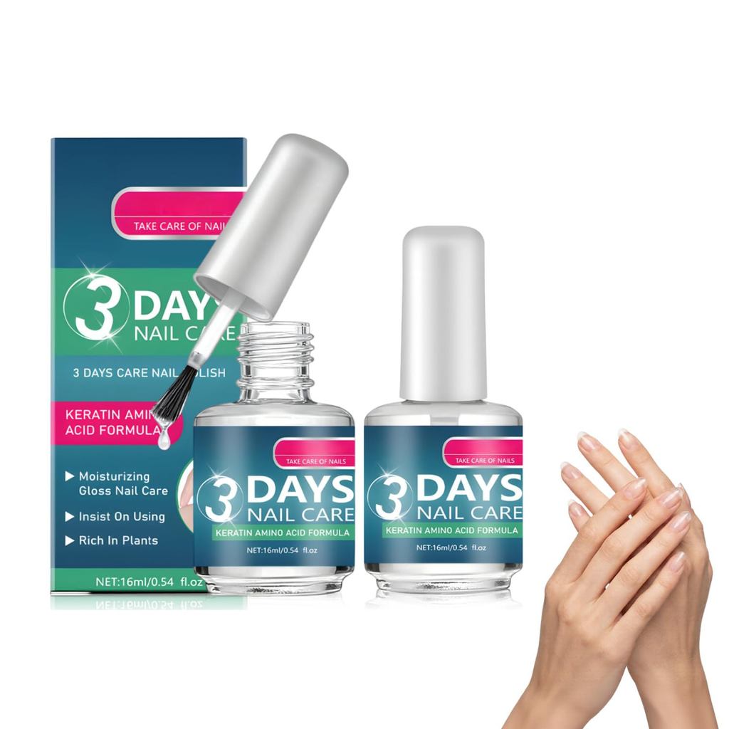 3วันเล็บCare,KeratinAminoAcidFormulaforStrengthening&DeepHydration,Fast-DryTreatmentNailforDry,Week&
