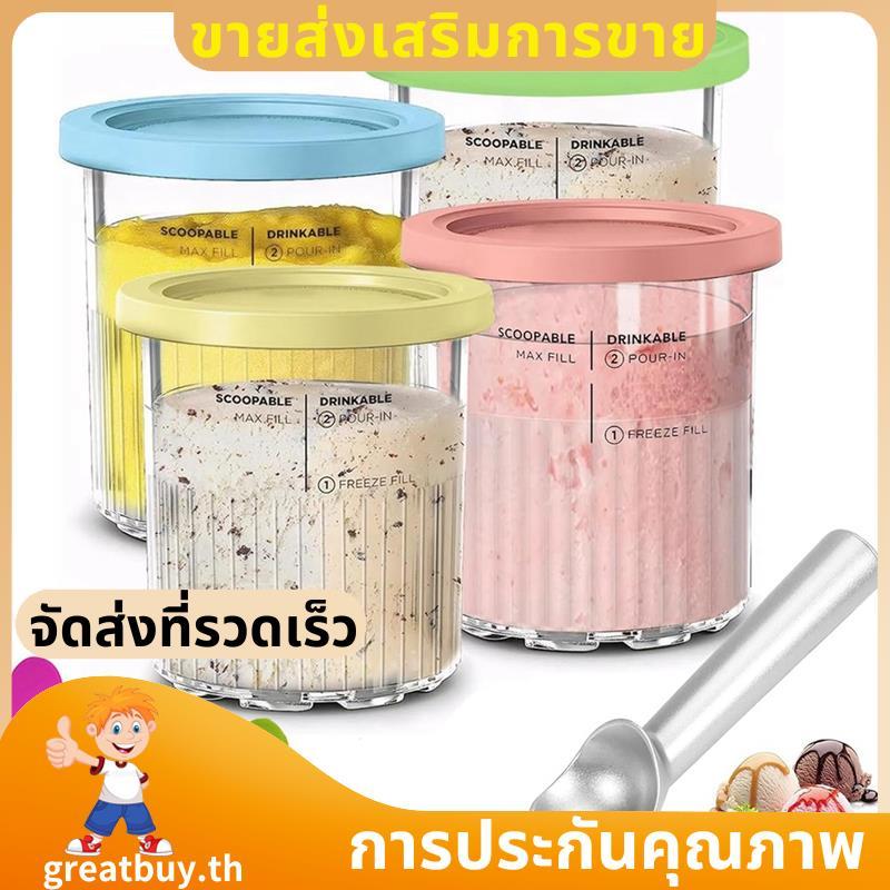 ภาชนะไอศกรีมทดแทนเหมาะสําหรับ Creami Pints และฝาปิด 24oz ถ้วย Creami Deluxe NC501 NC500 Series พร้อม