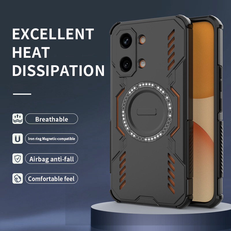 CasePower เคสที่ทนทานกลางแจ้งสําหรับ Xiaomi POCO X8 Pro Max X7 X6 X5 F7 F6 Pro Ultra C71 C65 แหวนแม่เหล็กกระจายความร้อน TPU + PC Armor Anti-Fall การออกแบบกันกระแทกสําหรับเดินป่าและการเดินทาง
