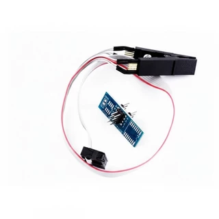 SOP8/16 IC Test Clip 1.27mm (Clamp+Wire+Plug, 1/2 Plugs, SOP8/16 Clip) รองรับ CH341A โปรแกรมเมอร์