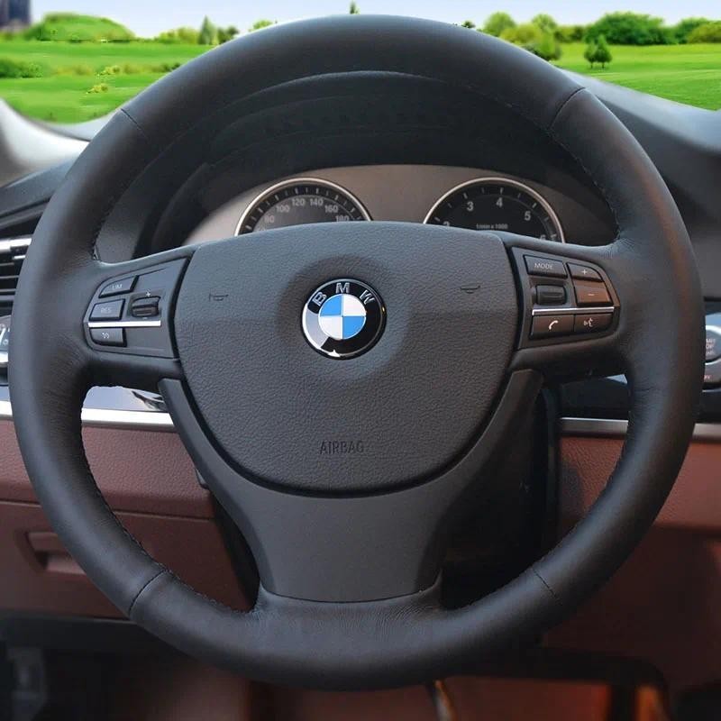 พวงมาลัยรถ Braid ของแท้หนังสําหรับ BMW F25 X3 2011-2015 F26 X4 2014-2016 Auto ภายในรถอุปกรณ์เสริม