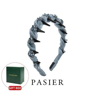 PASIER Paris Princess Hair Crown ผู้หญิง Handmade เครื่องประดับผมทุกวันชุด Party ของขวัญกล่อง FB2304-N