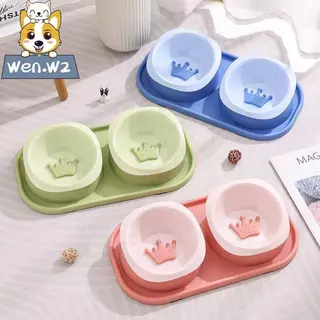 wen.W2【กันมดสุดๆ】ชามอาหารสัตว์คู่ รุ่นใหม่ ดีไซน์น่ารักสดใส ชวนให้สัตว์เลี้ยงอยากกินอาหาร