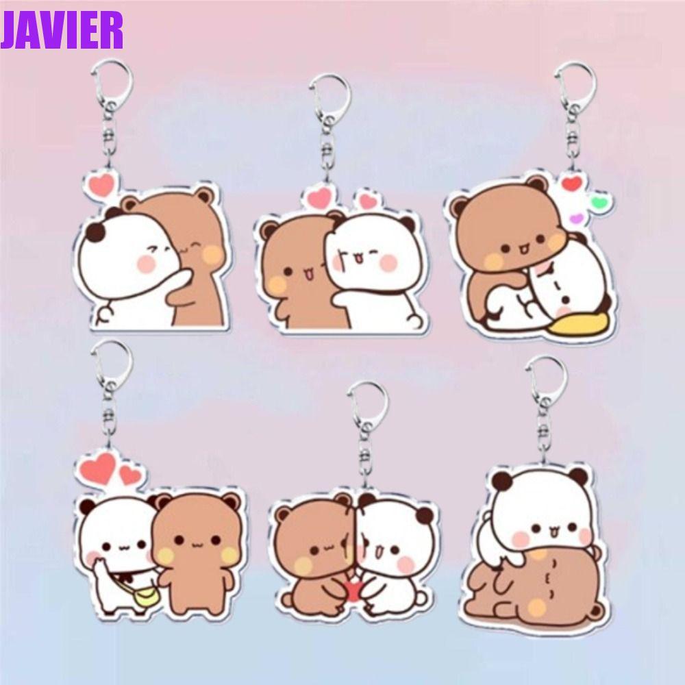 JAVIER การ์ตูน Bubu Dudu พวงกุญแจ, สัตว์หวาน Bubu Dudu พวงกุญแจ, กระเป๋าโทรศัพท์มือถือพวงกุญแจ Kawai