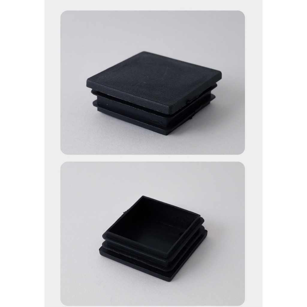 จุกเสียบพลาสติกกันลื่น สำหรับเหล็กกล่องสแตนเลส ขนาด 25x25 มม. จุกอุดพลาสติก ฝาครอบท่อสี่เหลี่ยม 30x30 มม. - รูปที่ 2