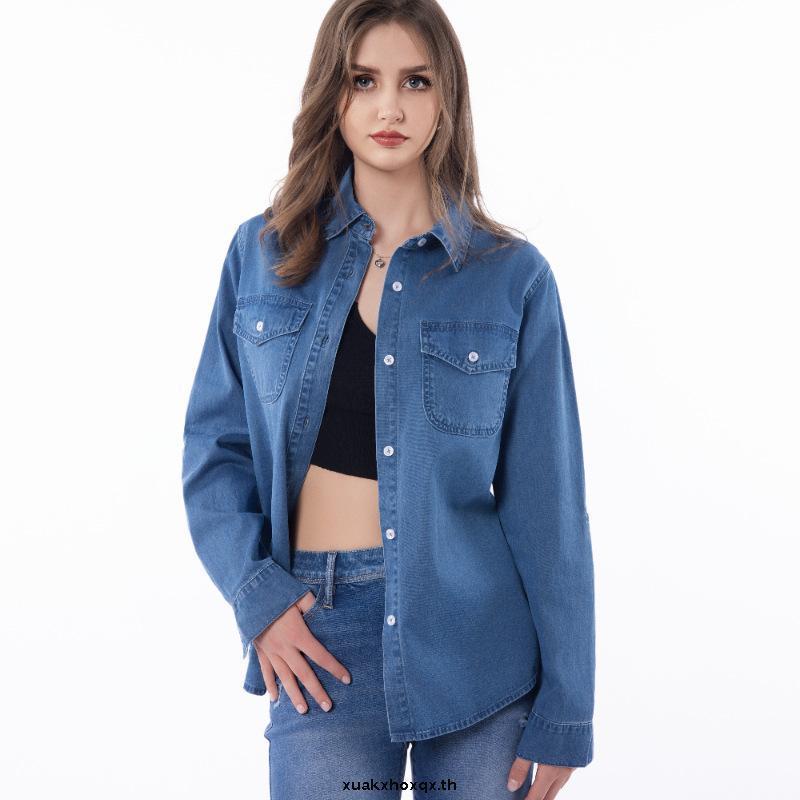 Atipashop - HELIA JACKET เสื้อเชิ๊ต แจ็คเก็ตยีนส์ ปักโลโก้ Atipa