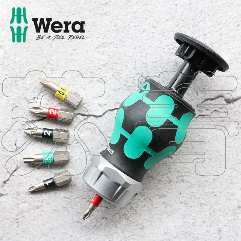 เยอรมัน Wera Wera KK RA1/2/3/4 Mini Integrated แบบพกพา Ratchet Short Handle ไขควงประหยัดแรงงาน Handl