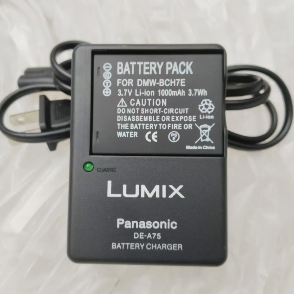 เครื่องชาร์จ + แบตเตอรี่เหมาะสําหรับกล้องดิจิตอล Panasonic CCD FP1 FP2 FP3 FT10 DMW-BCH7E BCH7GK