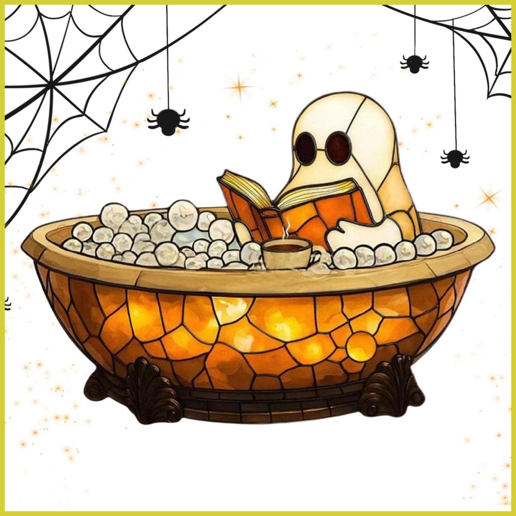 Ghost Light น่ารักโคมไฟเรซิ่น Ghost Bubble Bath Light สําหรับผู้ใหญ่เด็กห้องนอนห้องน้ําวันหยุดฮาโลวี