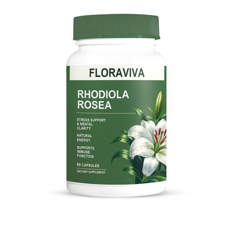 Floraviva Rhodiola Rosea [500mg] - Stress Relief, Energy Boost, Focus & Mood Support - Premium Adapt