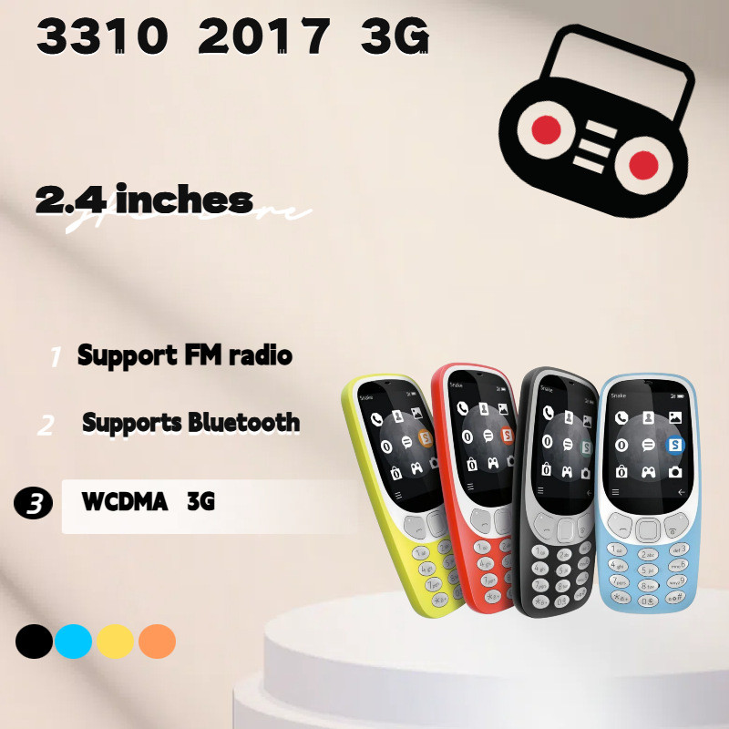 3310 Non-Smartphone โทรศัพท์ผู้สูงอายุปุ่มใหญ่ตรงบอร์ด