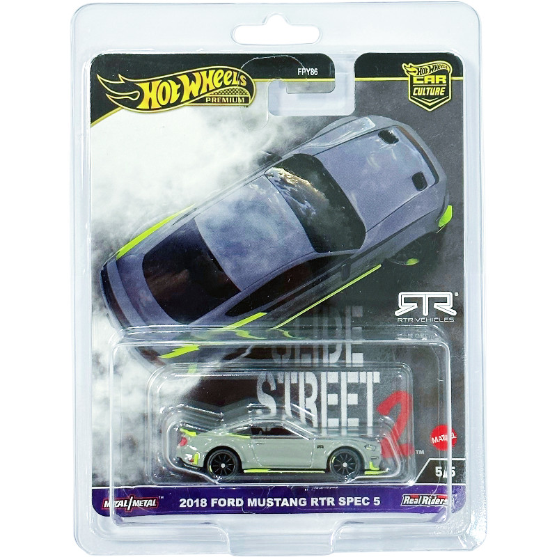 [เคสป้องกันฟรี] Hot Wheels Gold Label Car Culture Drift 2 Ford Mustang RTR ยางพื้นยางเหล็ก