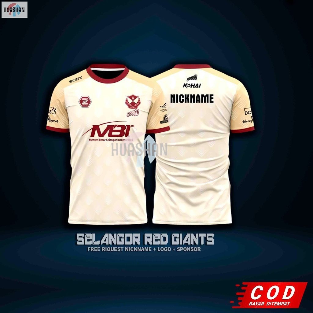 Selangor Red Giants Yoodo SRG team malaysia เสื้อยืด Jersey