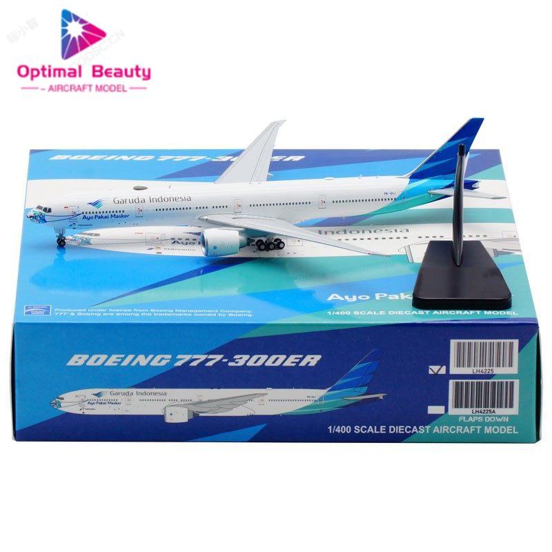 1: 400 Jcwing Alloy Airliner รุ่น Garuda Airlines B777-300ER PK-GIJ หน้ากากเครื่อง