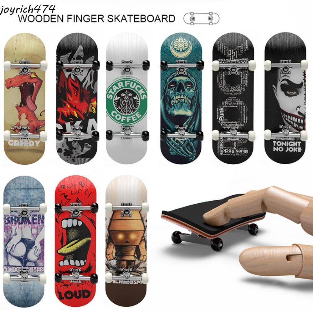 JOYRICH สเก็ตบอร์ดนิ้วของเล่นเด็กสะสมs ของเล่นโต๊ะพลาสติก Mini Skateboard Finger Scooter Surfing ของ