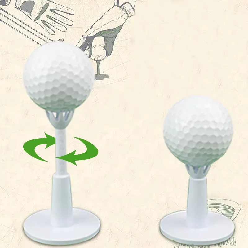 2pcs/Pack Adjustable Range Tees White Plastic Golf Tees Golf Practice Tees Gift Golf Accessories