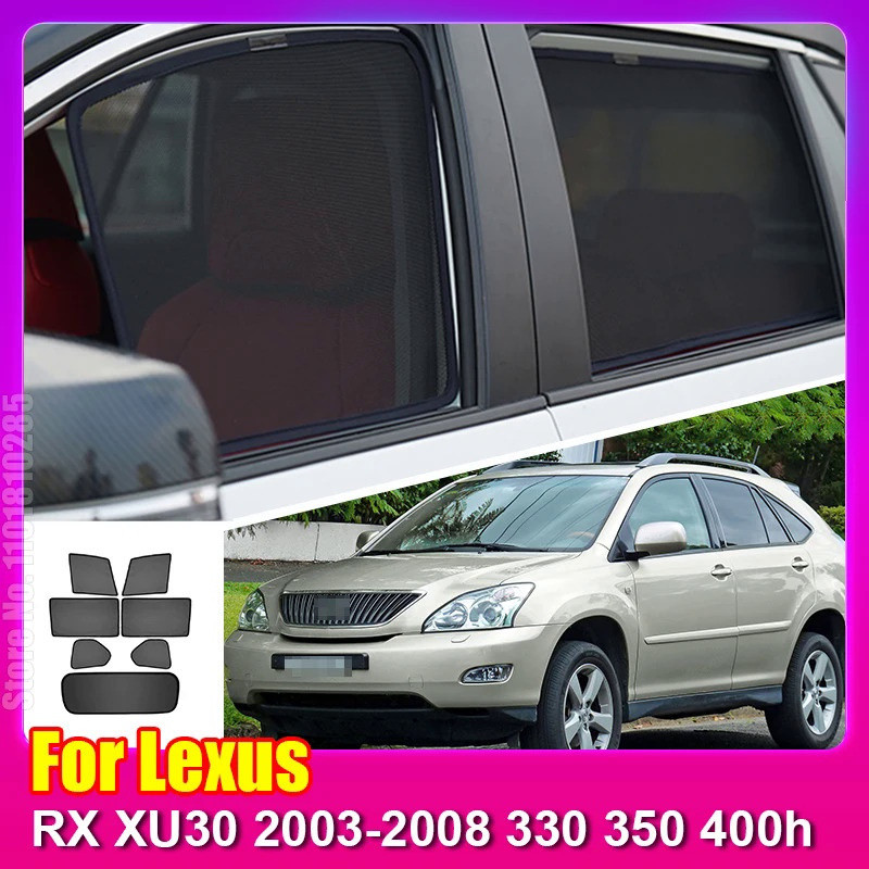 สําหรับ Lexus RX XU30 2003-2008 330 350 400 H รถ Sun Visor เครื่องประดับกระจกหน้าต่าง SunShade ผ้าม่