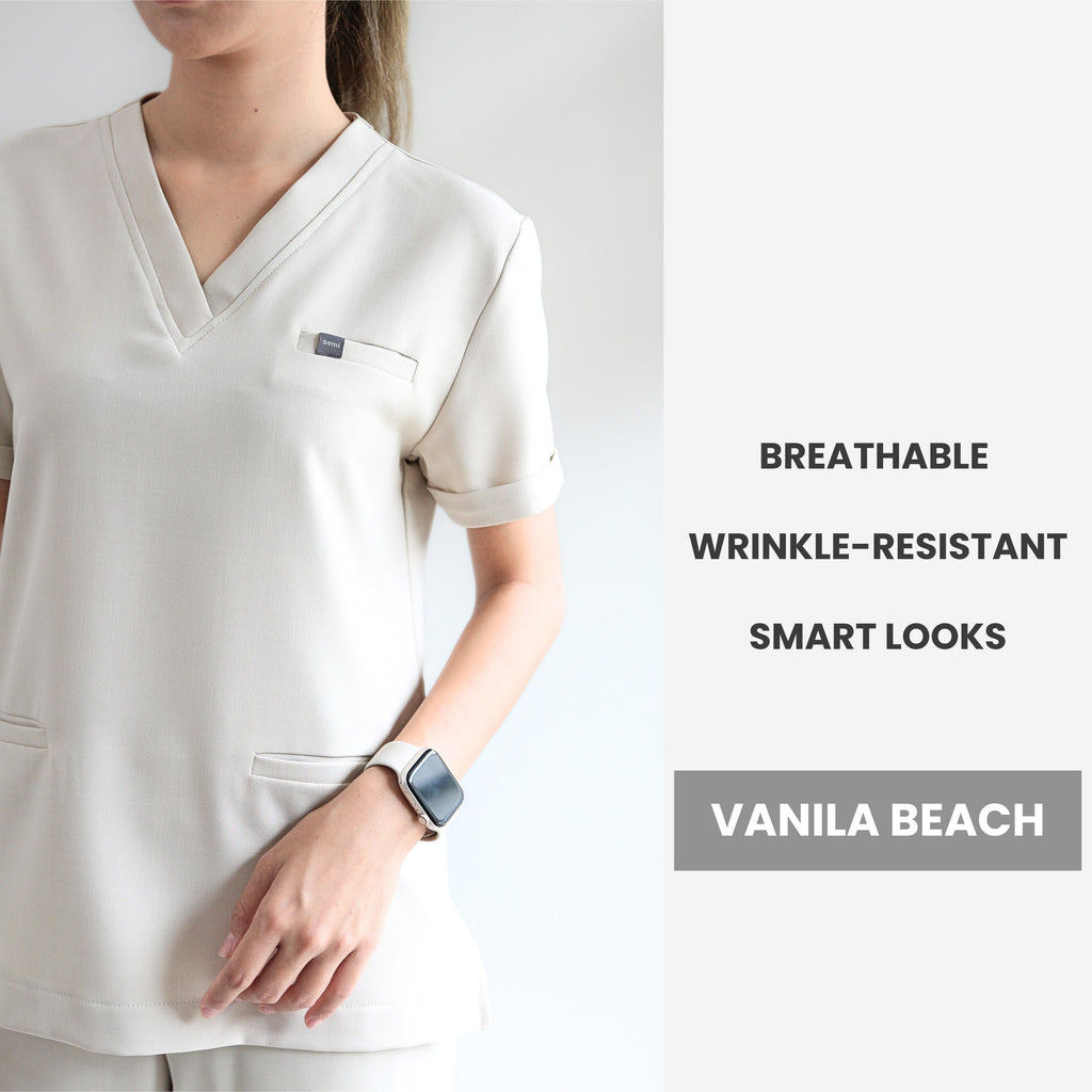 SEMI SCRUB – VANILA BEACH (Comfort-Fit,Wrinkle-Resistant)