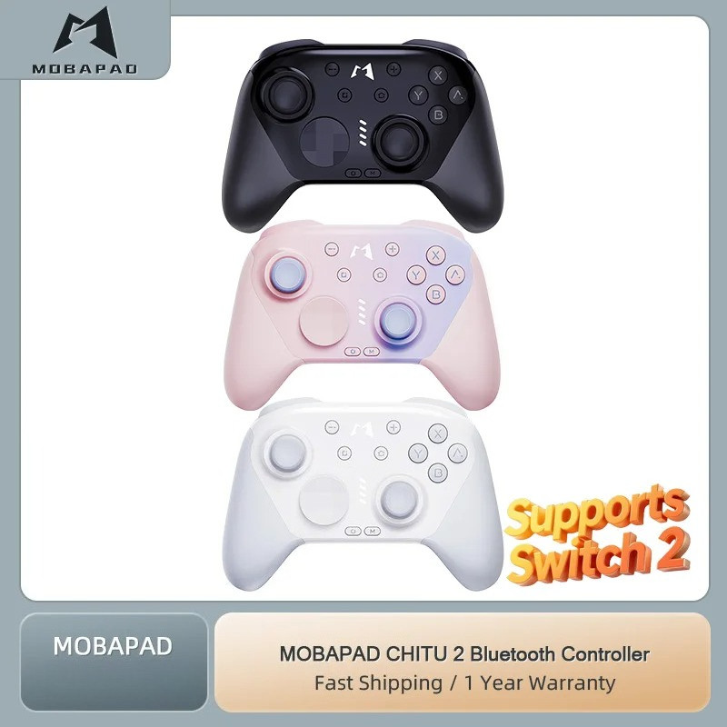 Mobapad CHITU 2 คอนโทรลเลอร์ไร้สายบลูทูธพร้อมจอยสติ๊ก TMR สําหรับสวิตช์ NS 1/2 PC Android Gamepad อุ