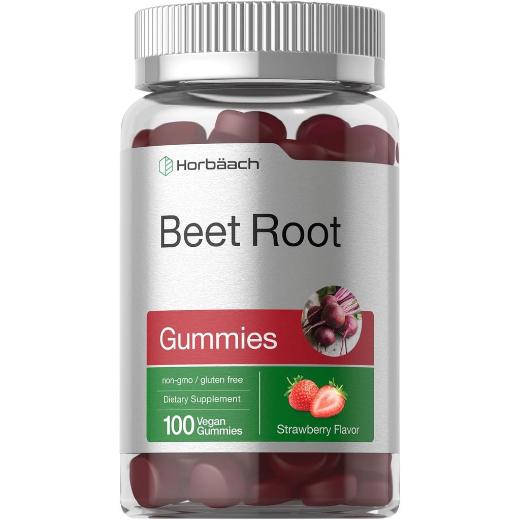 Horbachä Beetroot Gummy | มก. 6,000 | 100 แคปซูล | สูตรวีแกน ไม่ใช่-พันธุกรรม และปราศจากกลูเตน | รสส
