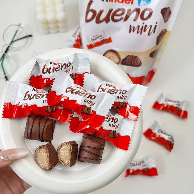 Kinder Kinder Germany นําเข้า Mini Fun Bueno Milk Chocolate Wafer ของที่ระลึกของขบเคี้ยว20251229