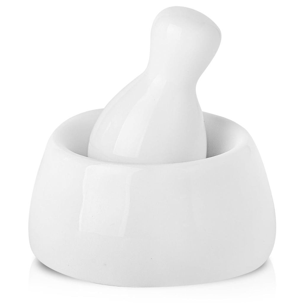 Mortar and Pestle Set, Pill Grinding Bowl,Pill Crusher and Spice Stone Grinder, 2.5 Inch, 1/2 Cup, G