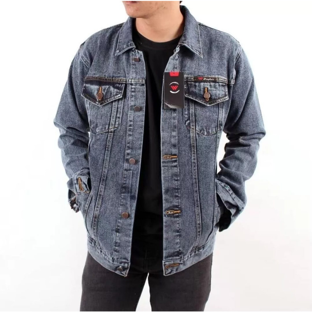 INCOMING FASHION BDG Mens Sandwash Denim Jeans Jacket Big Size Jumbo XXL - XXXL