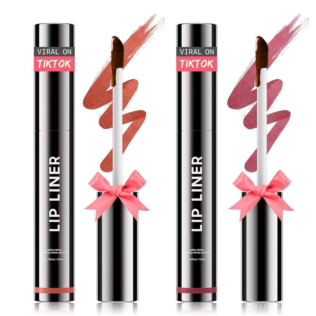 OETUIOW Lip Stain Peel Off, Lip Liner Moisturizing Long-Lasting & Waterproof, Transfer Proof & Plump