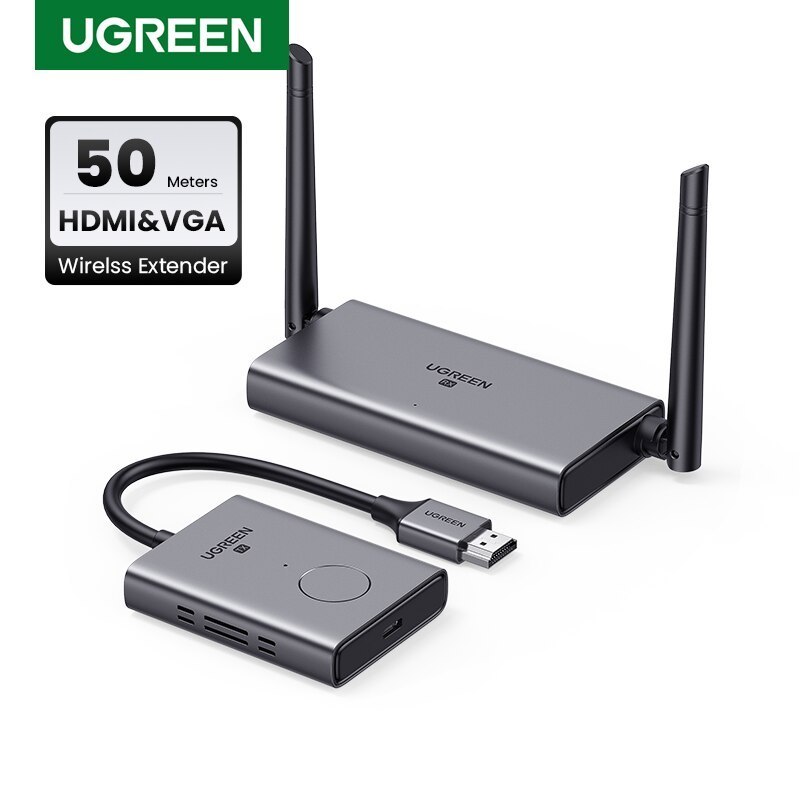 UGREEN CM506 50633 HDMI Wireless Extender 1080P 50M. Out Put HDMI เเละ VGA