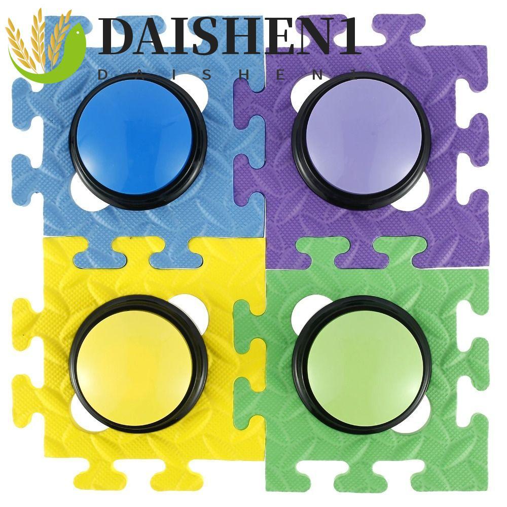 ดาISHEN1 สัตว์เลี้ยงปุ่มบันทึกเสียงแผ่นปริศนา,กันลื่นสุนัขที่มีสีสันการฝึกอบรมการสื่อสาร อีวา เสื่อ,กันน้ําทนทานทุ่มเทสัตว์เลี้ยงของเล่นแบบโต้ตอบปุ่มฝึกสัต
