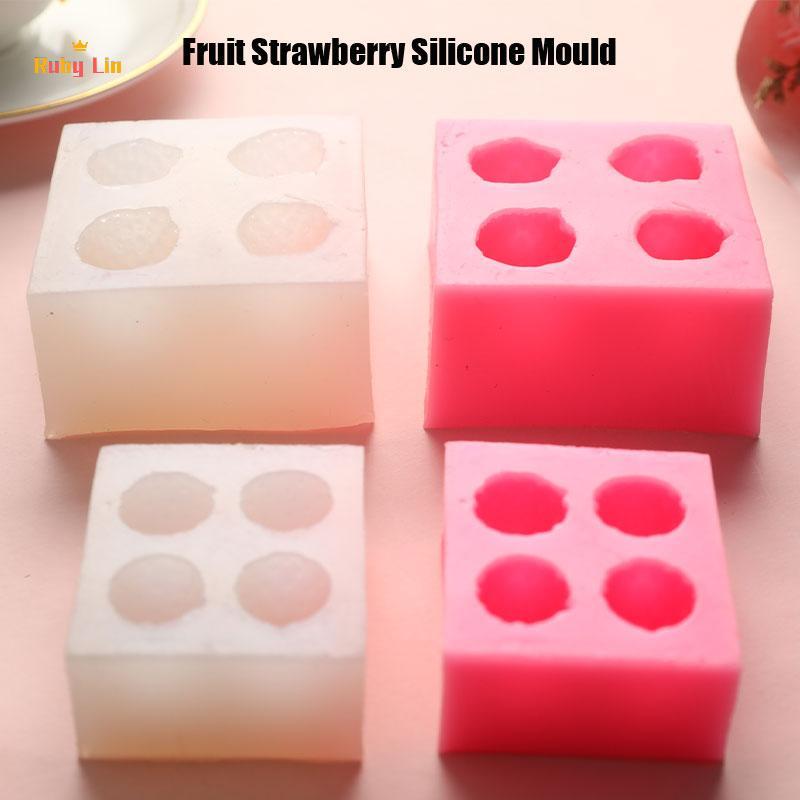 Ruby Lin Fruit Strawberry Silicone Mould Fondant Chocolate Jelly Making Cake Tool Mold