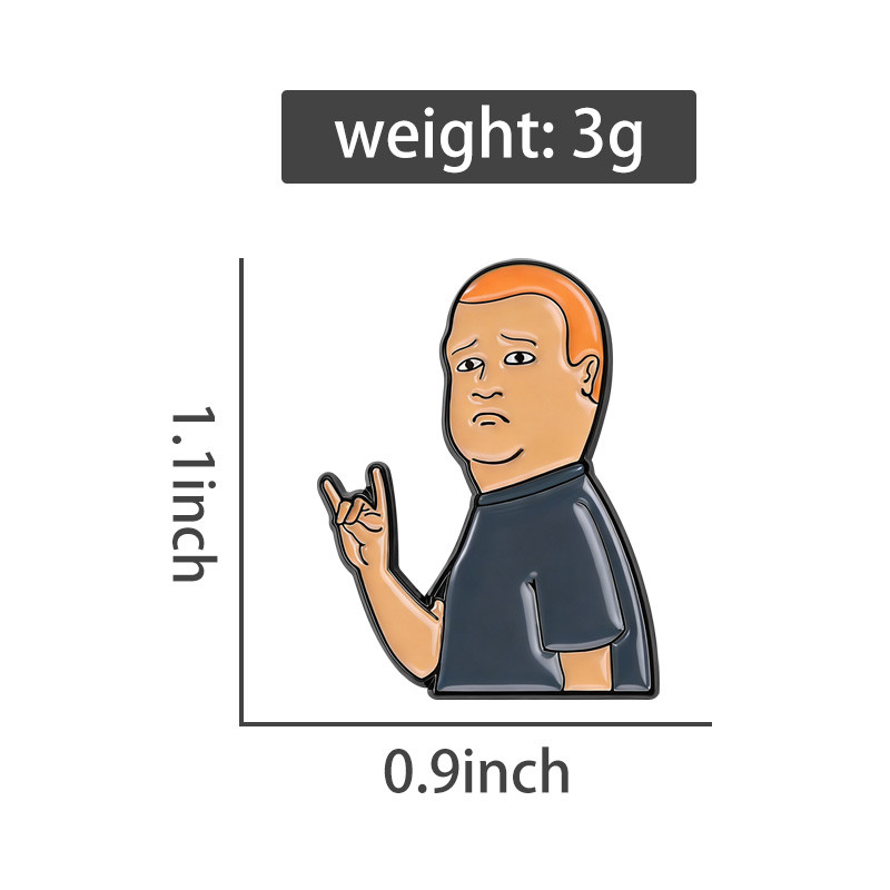 เข็มกลัดตัวละคร Bobby Hill จากอนิเมชัน King of The Hill สำหรับตกแต่งพัดลมและอื่น ๆ ราคา ถูกที่สุด ดีลบีเคเค แกลเลอรีภาพที่ 9