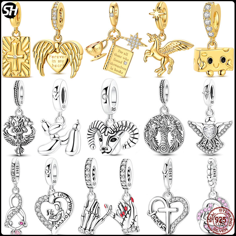 สร้อยข้อมือเครื่องประดับเงิน 925 สไตล์ Nordics Mythology ดีไซน์รันส์และจี้สวยงาม