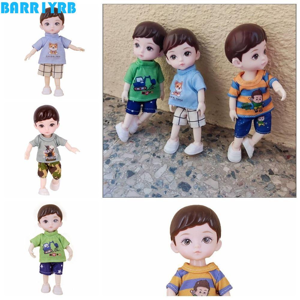 BARR1YRB 16 ซม.BJD Little Boy Doll, 13 Joint Dolls Movable Joint BJD Doll พร้อมเสื้อผ้า,น่ารัก 3D จํ