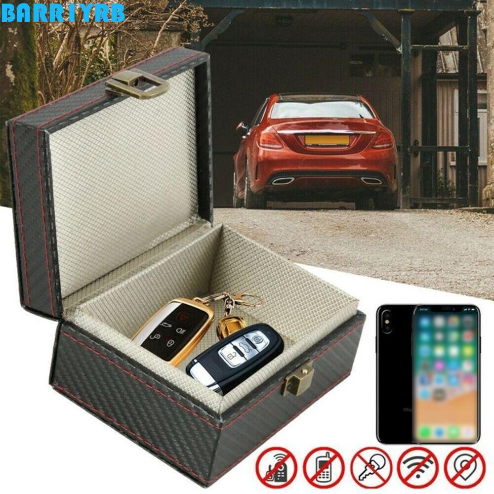 BARR1YRB Faraday กล่อง, Key Fob Protector Anti-Theft สัญญาณ Blocker, RFID กล่องสีดําป้องกันรังสีความ