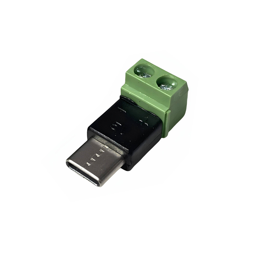 2PCS Type-C ถึง 2P อะแดปเตอร์เชื่อมต่อ 5V ชายโมดูลแหล่งจ่ายไฟชาร์จ Dischargeing แบบบูรณาการเชื่อม-ฟร