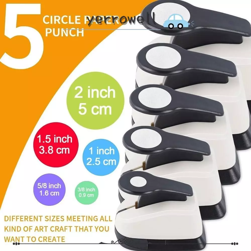 Yerrowell Hole Puncher, ABS +alloy การออกแบบประหยัดแรงงานวงกลมนูน,หลายขนาดวงกลมรูรูปร ่ าง Punch กระดาษ