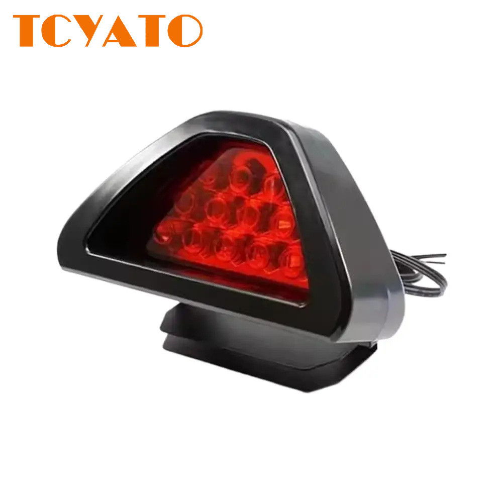 TCYATO รถรถจักรยานยนต์ Strobe นําทางพลาสติกสามเหลี่ยมด้านหลังหมอก LED Strobe ไฟเบรคหาง Strobe QYWV