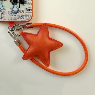 Cat Star Love Heart เชือกแขวนหนังสําหรับโทรศัพท์โซ่และอเนกประสงค์จี้พวงกุญแจสายรัดข้อมือ