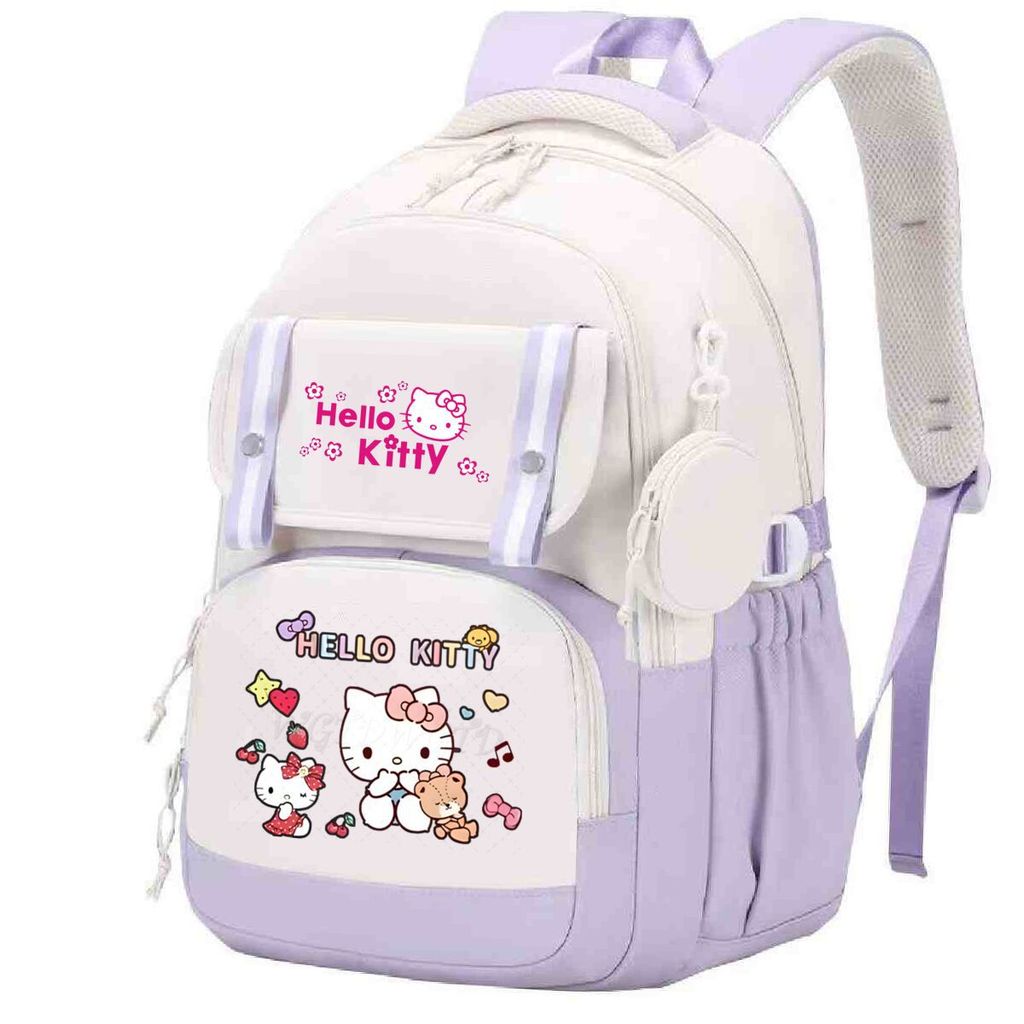เป้สะพายหลังสำหรับนักเรียนหญิง ออกแบบ Hello Kitty มีฟังก์ชั่นกันน้ำและมีช่องเก็บของเยอะ